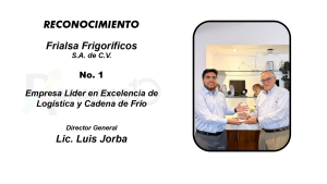 Frialsa Frigoríficos, No.1 en Excelencia de Logística y Cadena de Frio